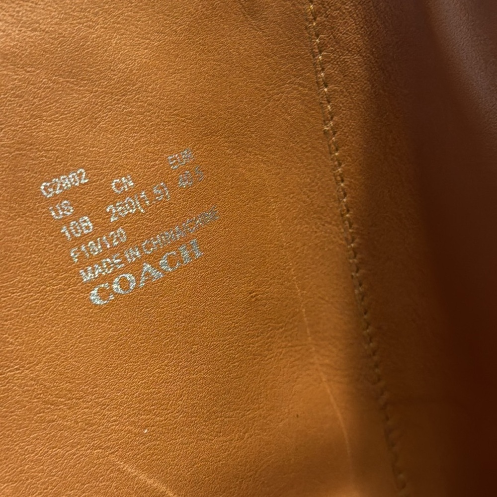 Coach ladies dark chocolate brown tall Brynn Riding leather Boots size 10 B - Picture 12 of 13